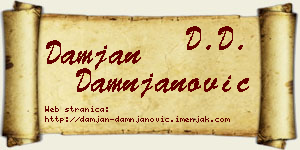 Damjan Damnjanović vizit kartica
